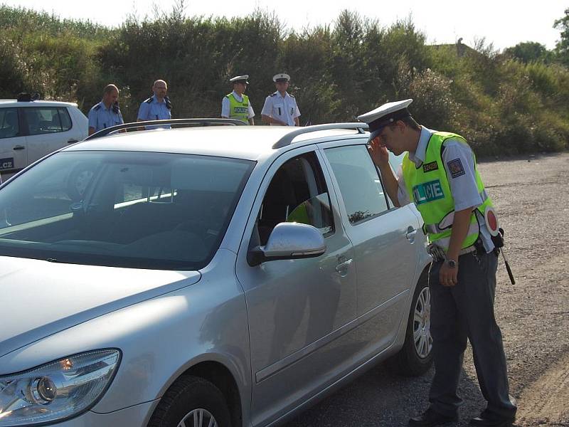 Policejní akce zaměřená na kontrolu alkoholu za volantem.