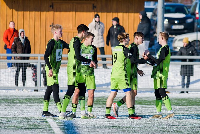 Fotbalisté FK Mladá Boleslav B v přípravném utkání s SK Benátky