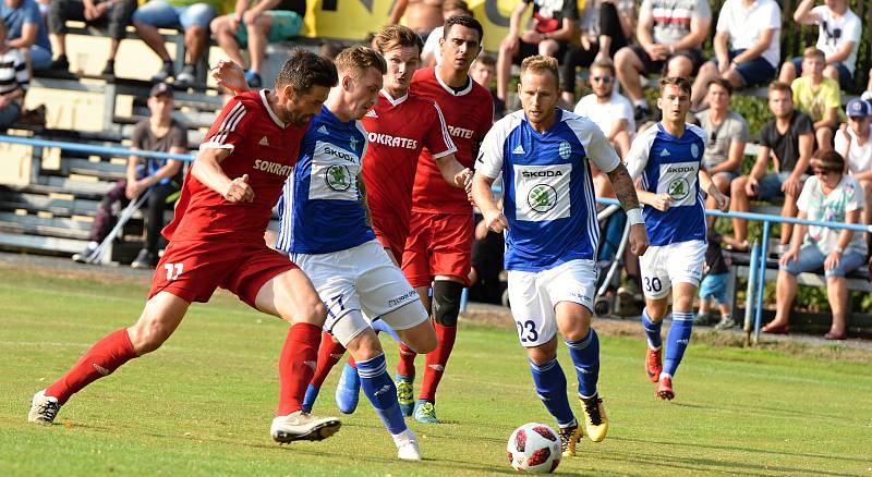 V pohárovém duelu slavila Mladá Boleslav postup přes domácí Převýšov po výsledku 2:1.