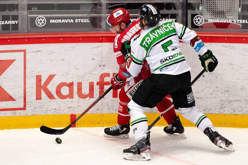 Utkání 2. kola semifinále play-off Generali České pojišťovny mezi HC Oceláři Třinec a BK Mladá Boleslav.