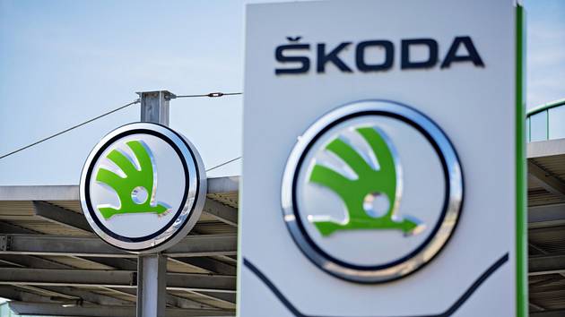 Logo automobilky Škoda Auto.
