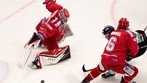 Utkání 2. kola semifinále play-off Generali České pojišťovny mezi HC Oceláři Třinec a BK Mladá Boleslav.