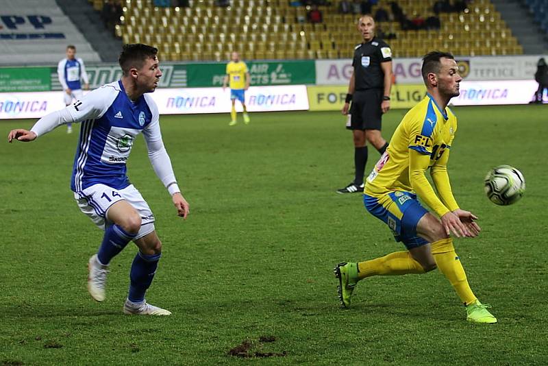 FORTUNA:LIGA - Teplice (ve žlutém) podlehly doma Boleslavi 0:2.