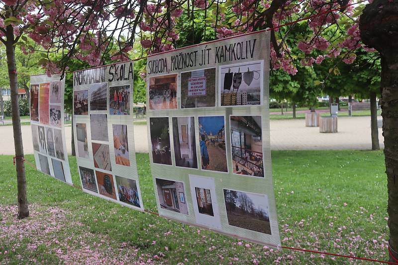 Výstava dětí z 5. základní školy na téma: Co mi covid vzal.