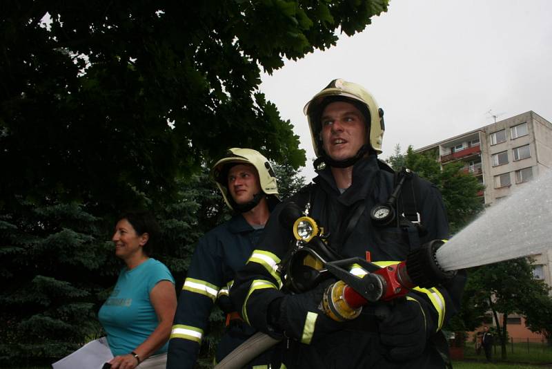 Hasičský zásah v matřeské škole v Mnichově Hradišti