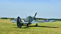 Letiště v Mladé Boleslavi navštívil Hawker Hurricane