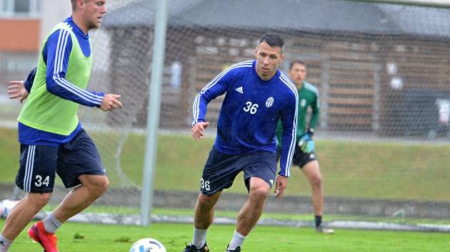Marek Suchý na tréninku FK Mladá Boleslav
