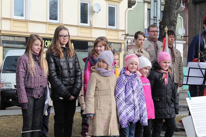 Oslavy 165. výročí narození T. G. Masaryka v Dobrovici.