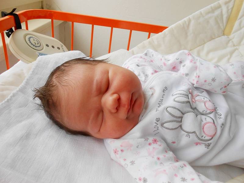 SABINKA Forejtarová se narodila 10. dubna, vážila 3,8 kg a měřila 49 cm. Maminka Milena a tatínek David ji odvezou domů do Jabkenic. Tam už se na sestřičku těší 6letý Daneček.