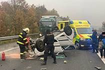 Dopravní nehoda u Bakova nad Jizerou.