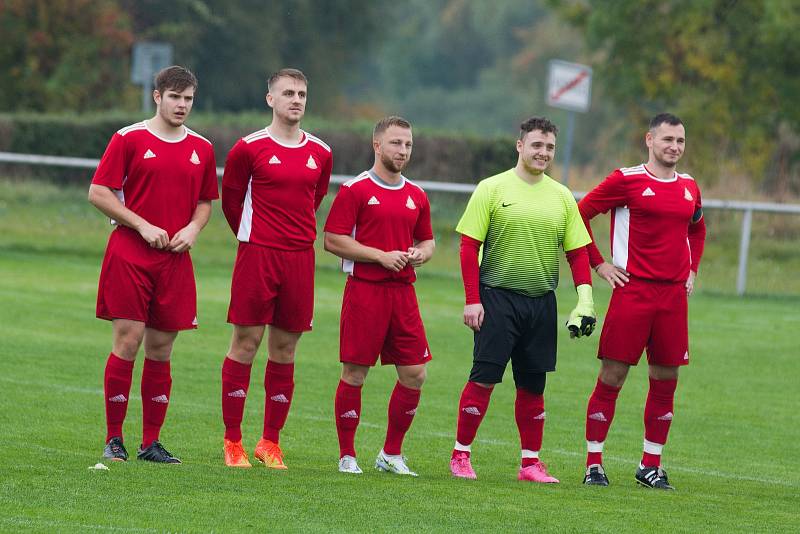 Okresní přebor: TJ Sokol Kosořice - FK Zdětín (1:1), hráno 15. října 2022.