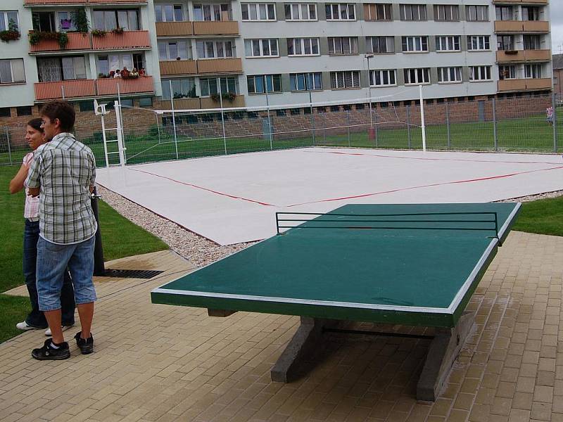Nově otevřené dětské hřiště na Slovance v Mladé Boleslavi.