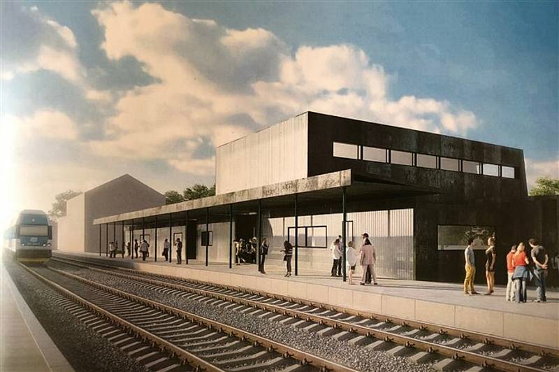 Vizualizace nové výpravní budovy na boleslavském hlavním nádraží.