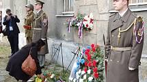 Vzpomínka na umučené československé důstojníky z vojenské odbojové organizace obrana národa.