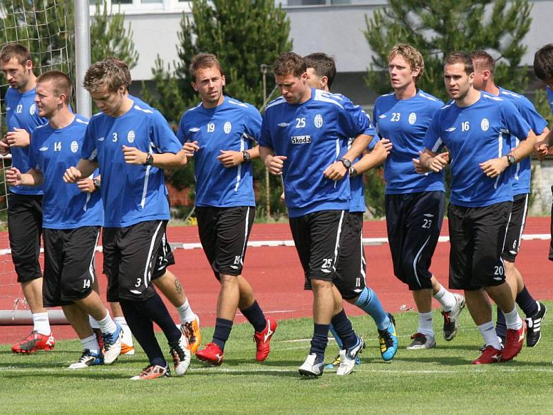 První trénink fotbalistů FK Mladá Boleslav