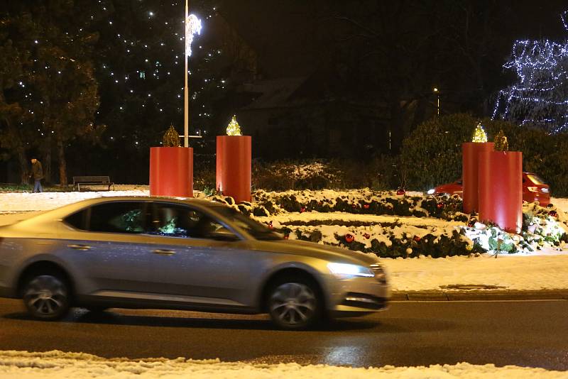 Vánoční výzdoba v Mladé Boleslavi.
