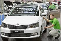 Letošním miliontým vozem je nová Škoda Fabia 1,2 TSI/81 kW. Z výrobní linky sjela ve středu ráno.