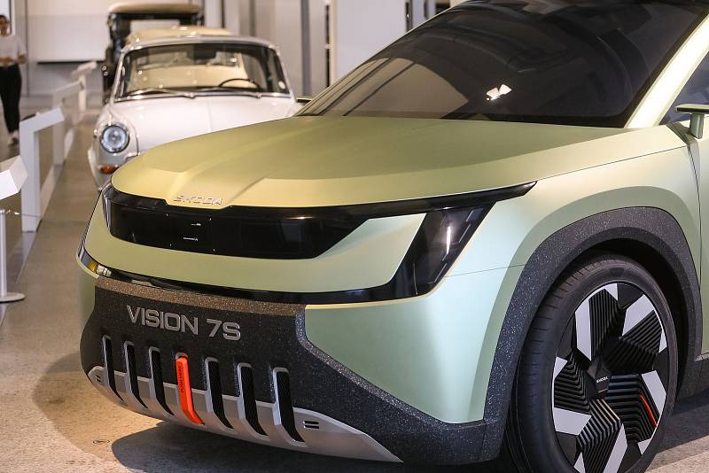 Koncept modelu Škoda Vision 7S ve Škoda Muzeu v Mladé Boleslavi.