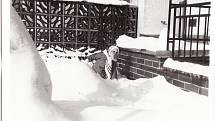 Takhle si na sněhu užívala rodina paní Chybové ze Žďáru nad Sázavou
