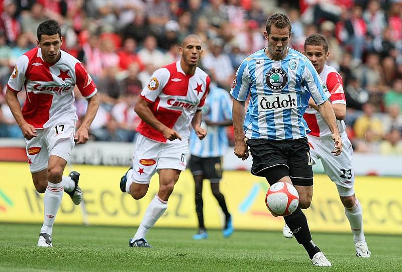 Sobotní utkání Slavie a FK Mladá Boleslav v Edenu. (Kysela)