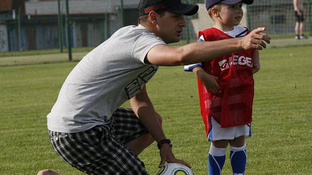 Marek Matějovský na tréninku minižáků Sportingu