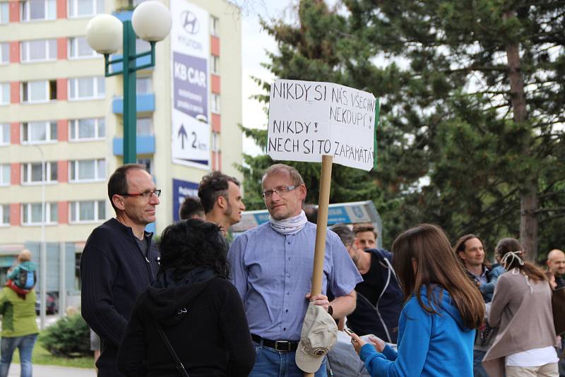 Z protestu v Mladé Boleslavi 9. června 2020.