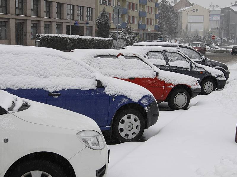 Sníh zasypal Mladou Boleslav