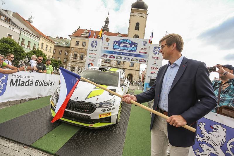 Rally Bohemia v Mladé Boleslavi: z rychlostní zkoušky číslo 2 'Městská'.