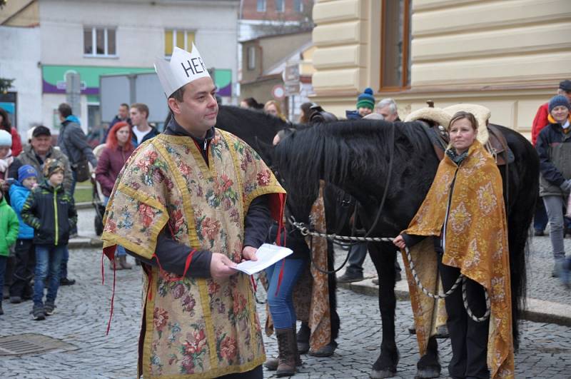 Tříkrálový průvod v Mnichově Hradišti.  