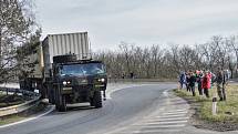 Českem znovu projížděl americký vojenský konvoj.