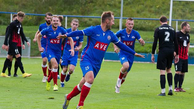 Divize, 7. kolo: SK Benátky - FK Dobrovice (2:2), hráno 18. září 2022.