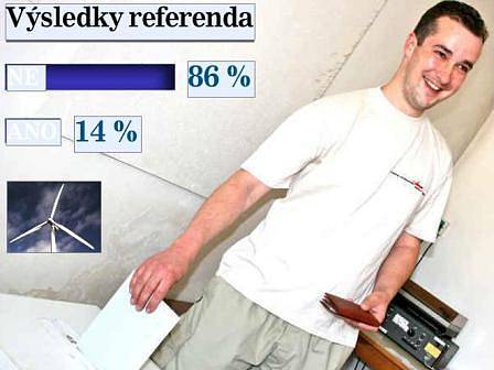 HLASOVÁNÍ. Obyvatelé Sušna na Mladoboleslavsku o víkendu rozhodli, že nechtějí, aby poblíž obce vyrostly větrné elektrárny. Proti projektu hlasovalo 86 procent lidí, kteří se zúčastnili referenda.