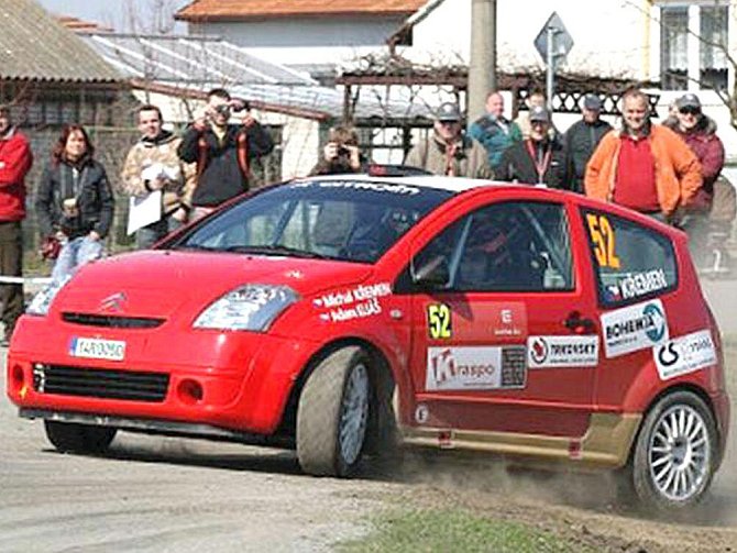 Michal Křemen na trati Horácké rally