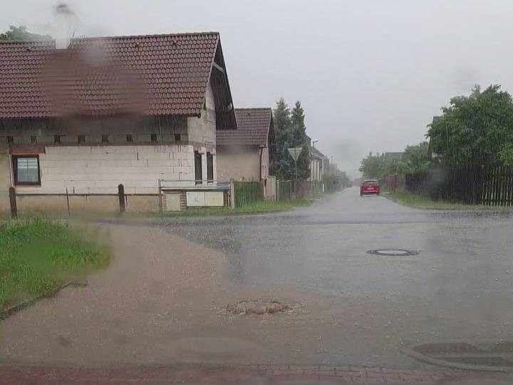 Déšť v Semčicích na Mladoboleslavsku