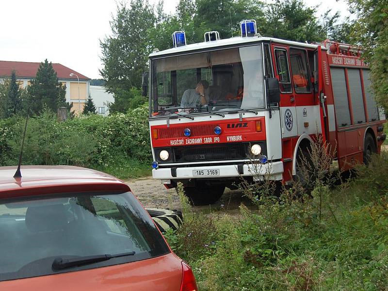 Vykolejený vlak na nádraží v Mladé Boleslavi.