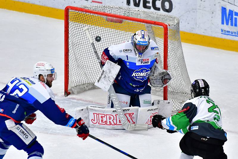 43. kolo hokejové Tipsport extraligy: BK Mladá Boleslav - HC Kometa Brno 1:2 pp.