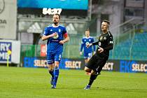 FORTUNA LIGA: Mladá Boleslav (v modrém) podlehla na úvod jara Baníku Ostrava 2:3. Marek Matějovský