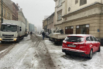 Sníh na Třebíčsku. Ilustrační foto.