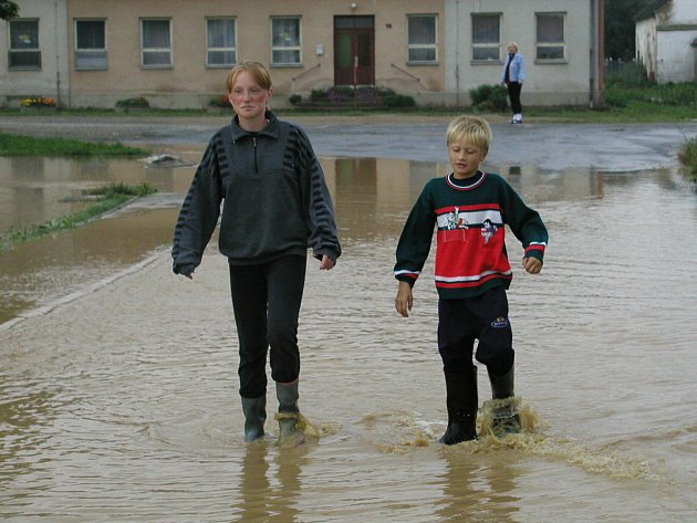 Povodně v roce 2002 na Třebíčsku.