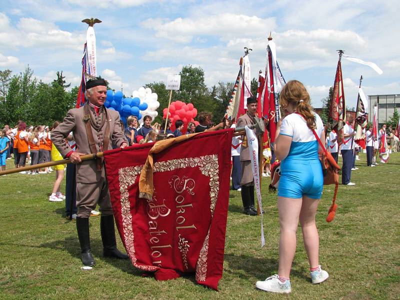 Krajský sokolský slet v Třebíči v roce 2012.