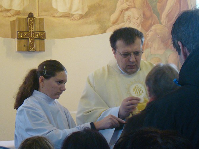 Nový svatostánek v kapli v Chlístově. 