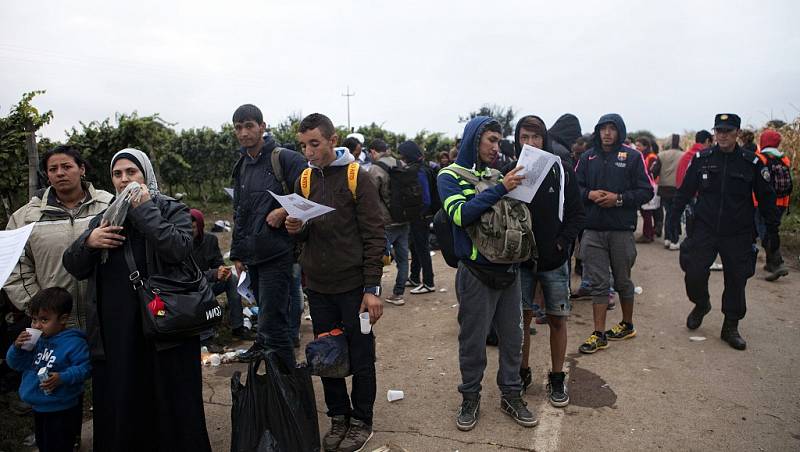 Uprchlíci na srbsko-chorvatské hranici.