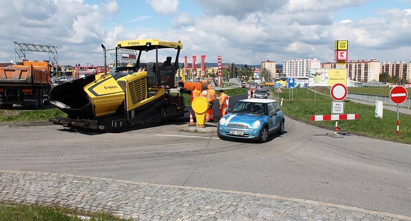 Oprava Znojemské ulice v Třebíči.