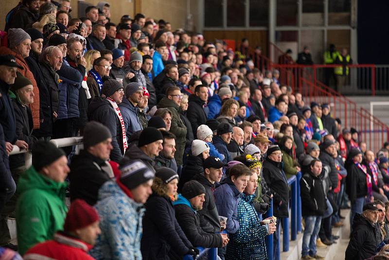 Hokejové utkání 49. kola Chance ligy mezi SK Horácká Slavia Třebíč a LHK Jestřábi Prostějov.