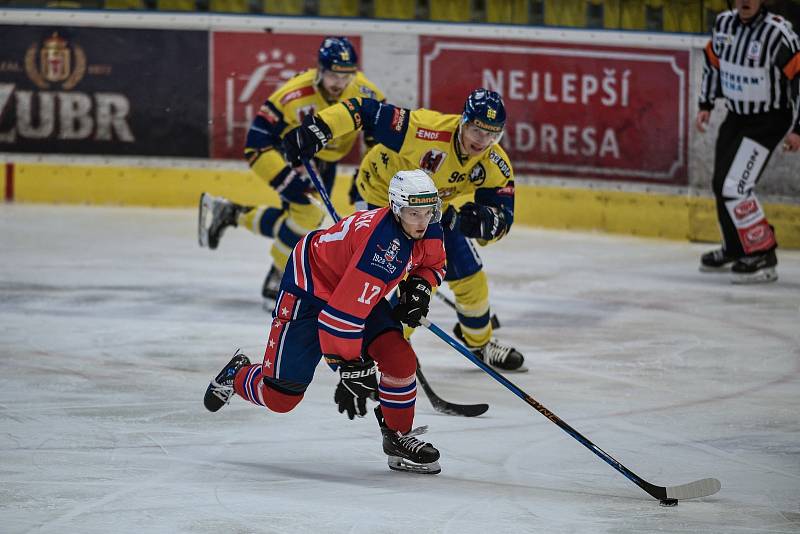 Ve čtvrtém čtvrtfinále play-off Chance ligy vyhráli třebíčští hokejisté v Přerově 3:2 po samostatných nájezdech a mohou se chystat na semifinálový souboj se Zlínem.