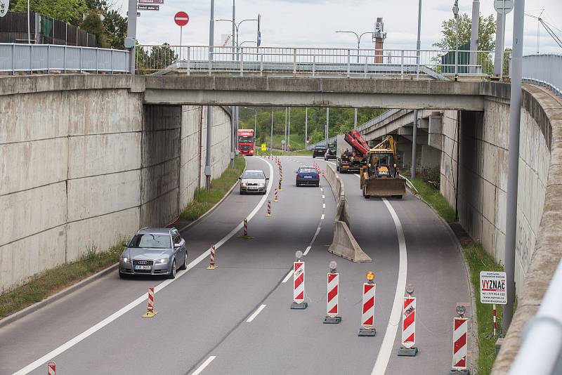 V Třebíči zavřeli most u nemocnice.