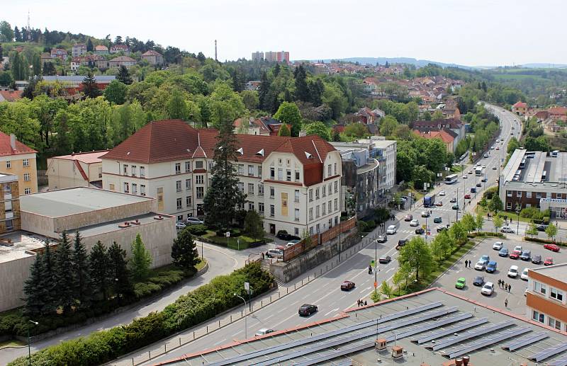 Pohledy z městské věže u kostela sv. Martina v Třebíči