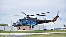 Nová tygří kamufláž vrtulníku Mi - 24/35. Právě 221. tygří letka z Náměště je jako první vrtulníková jednotka a první letka z východního bloku členem prestižní Asociace tygřích letek NATO.