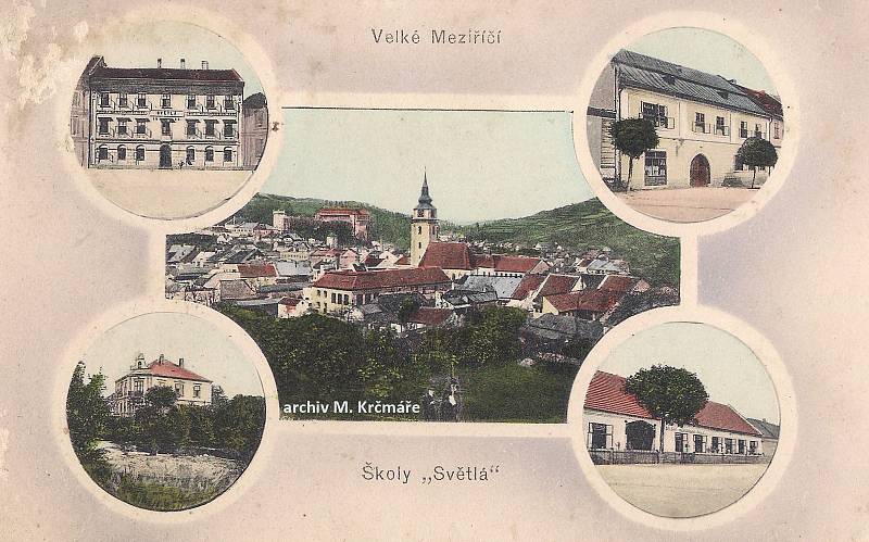 Velké Meziříčí a jeho školy "Světlá", rok 1915.