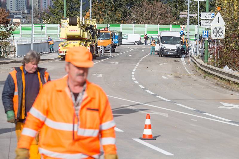 Rekonstrukce mostu u třebíčské nemocnice.